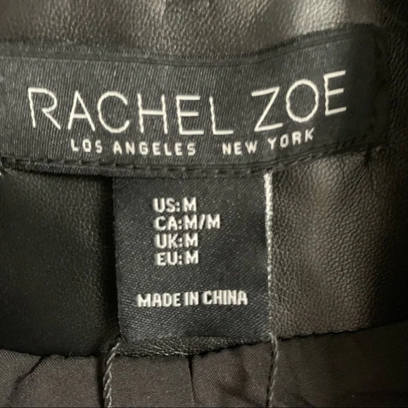 Rachel Zoe Leather Black Blazer Blogger Fav - Picture 7 of 7